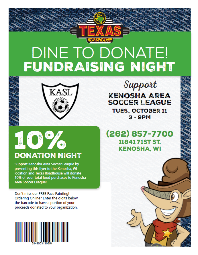 TX Roadhouse Dine to Donate Night - Oct. 11, 2022!